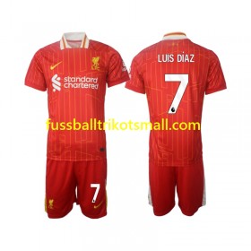 Fußballtrikots Liverpool Luis Diaz 7 Kinder 2024-2025 Kurzarm Heimtrikotsatz kaufen